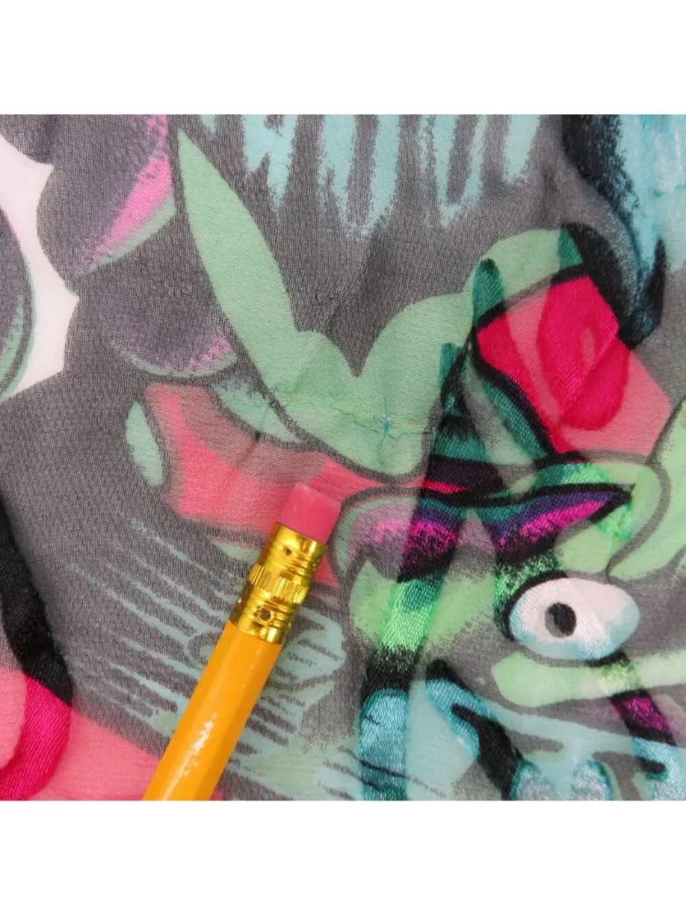 Ed Hardy All Silk Red Green Black Rectangle Scarf Graphic Tattoo Roses Eagle Y2K